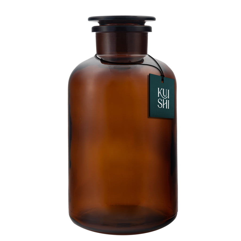 Amber Glass Apothecary Jars