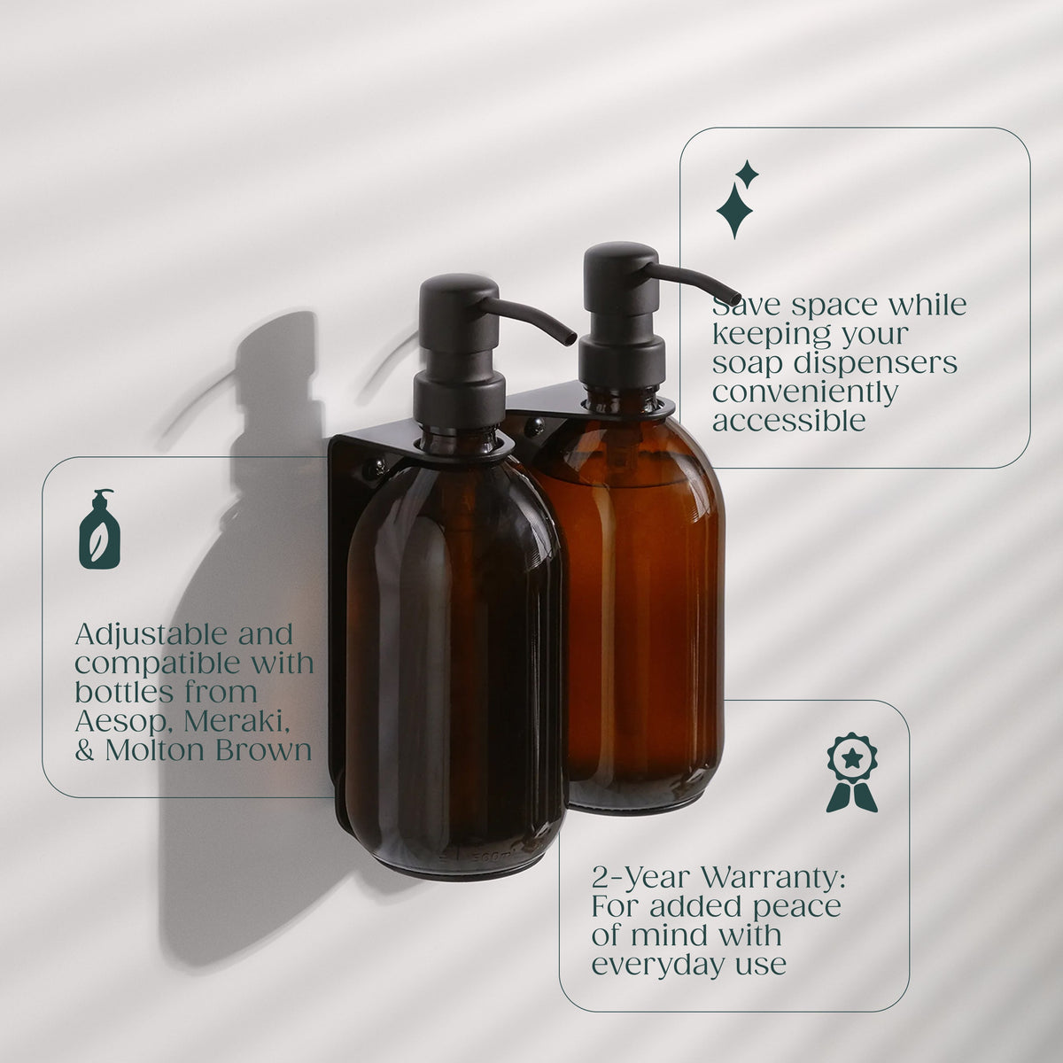 Black Double Bottle Holder