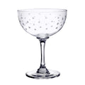 Large Crystal Champagne Saucers with Stars Design